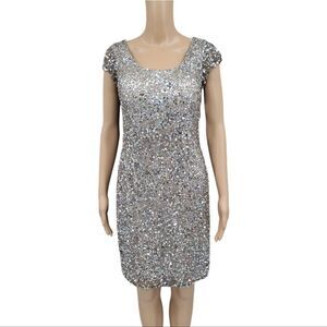 JUMP apparel Sparkly Silver Sequin Dress, Juniors Size 3/4 NEW NWT